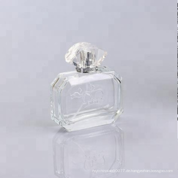 neue quadratische Form Glasflasche Parfüm 100ml